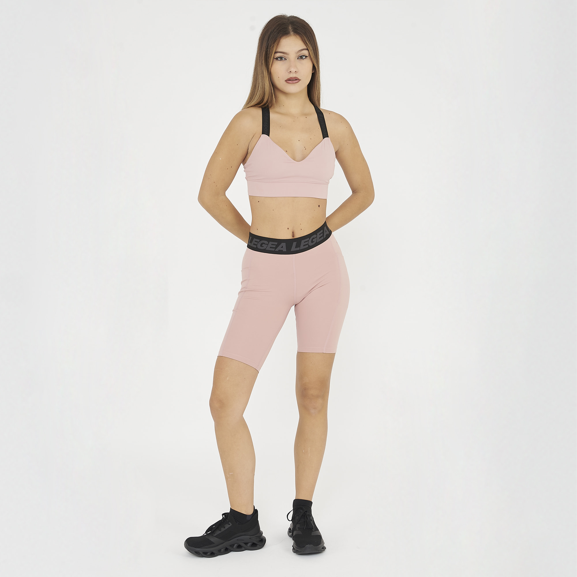 short fitness donna teti rosa