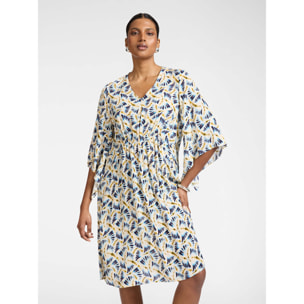 Elena Mirò - Vestido de viscosa estampado - Azul