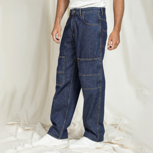 JEANS MODELLO REPLICA IN DENIM OLD STYLE CON TASCONI