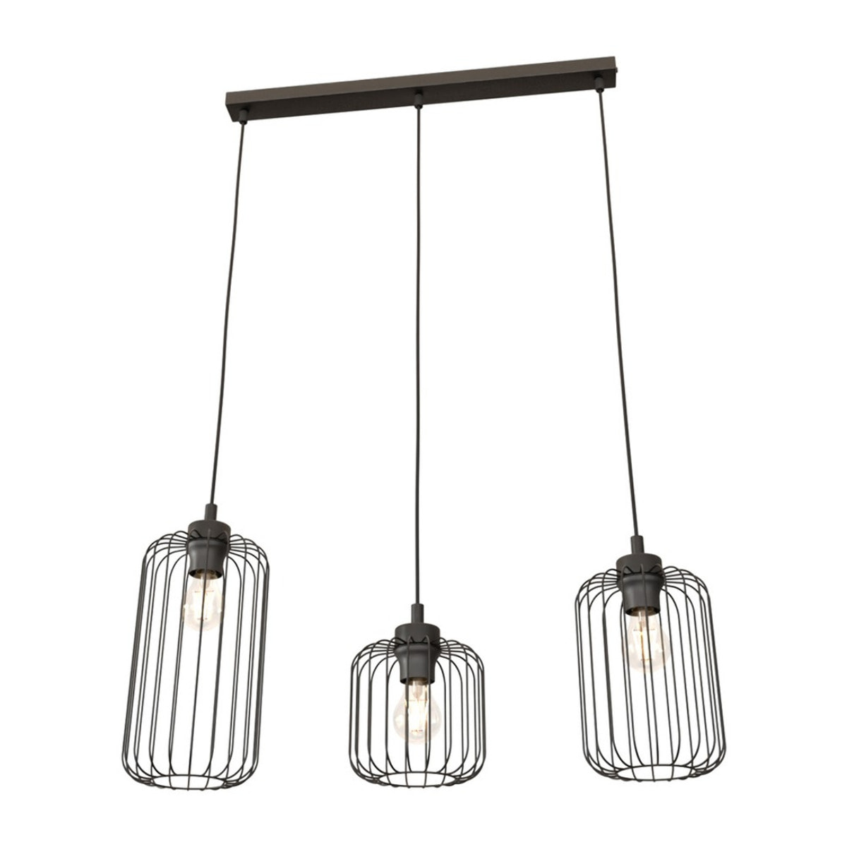 Lampada a sospensione Vander in acciaio nero opaco