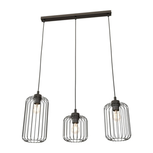 Lampada a sospensione Vander in acciaio nero opaco