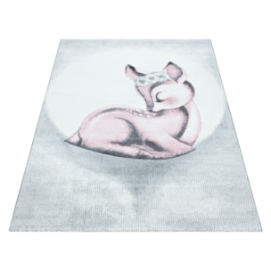 BAMBI - Tapis enfants à motif biche rose