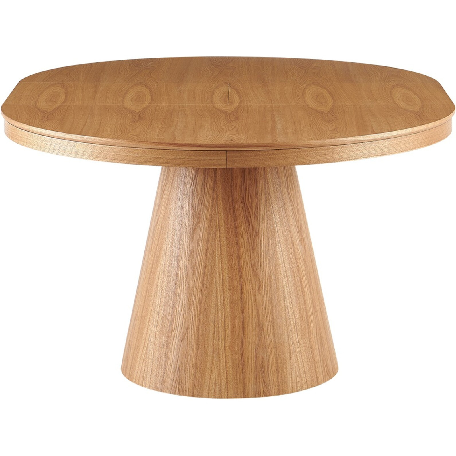 Table à manger ronde extensible 4/6 couverts effet Chêne - TRENTO