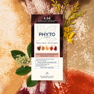 Kit Coloration - Coloration Permanente 6.66 Chatain Clair Cerise Intense