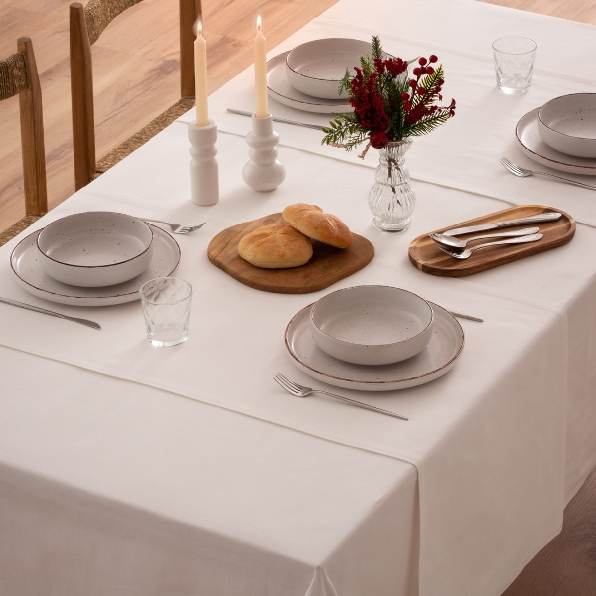 Camino de mesa CHRISTMAS BLANCO