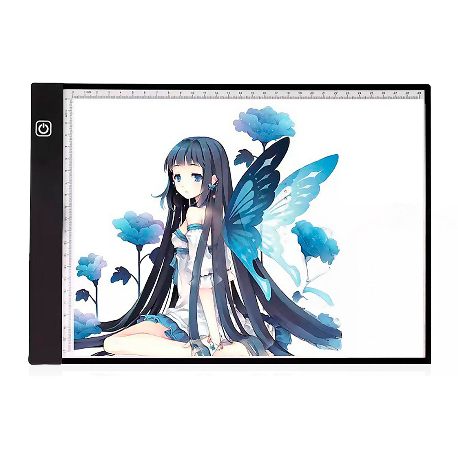 Tavola da disegno LED retroilluminata dimensione A3 con scala.