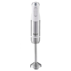 Frullatore a immersione bianco in acciaio inossidabile. Con 1500W di potenza e 2 velocità.