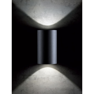 Show - Applique Cilindrico Da Parete A Led 20W A Luce Singola Calda Colore Bianco