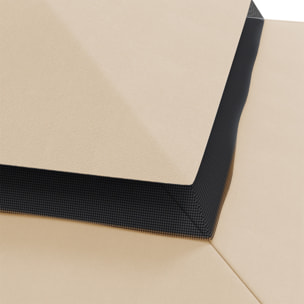 Toile de rechange pour pavillon tonnelle tente 3,90L x 2,90l m polyester haute densité 170 g/m² crème