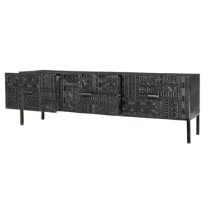 Mueble tv - madera de mango y hierro