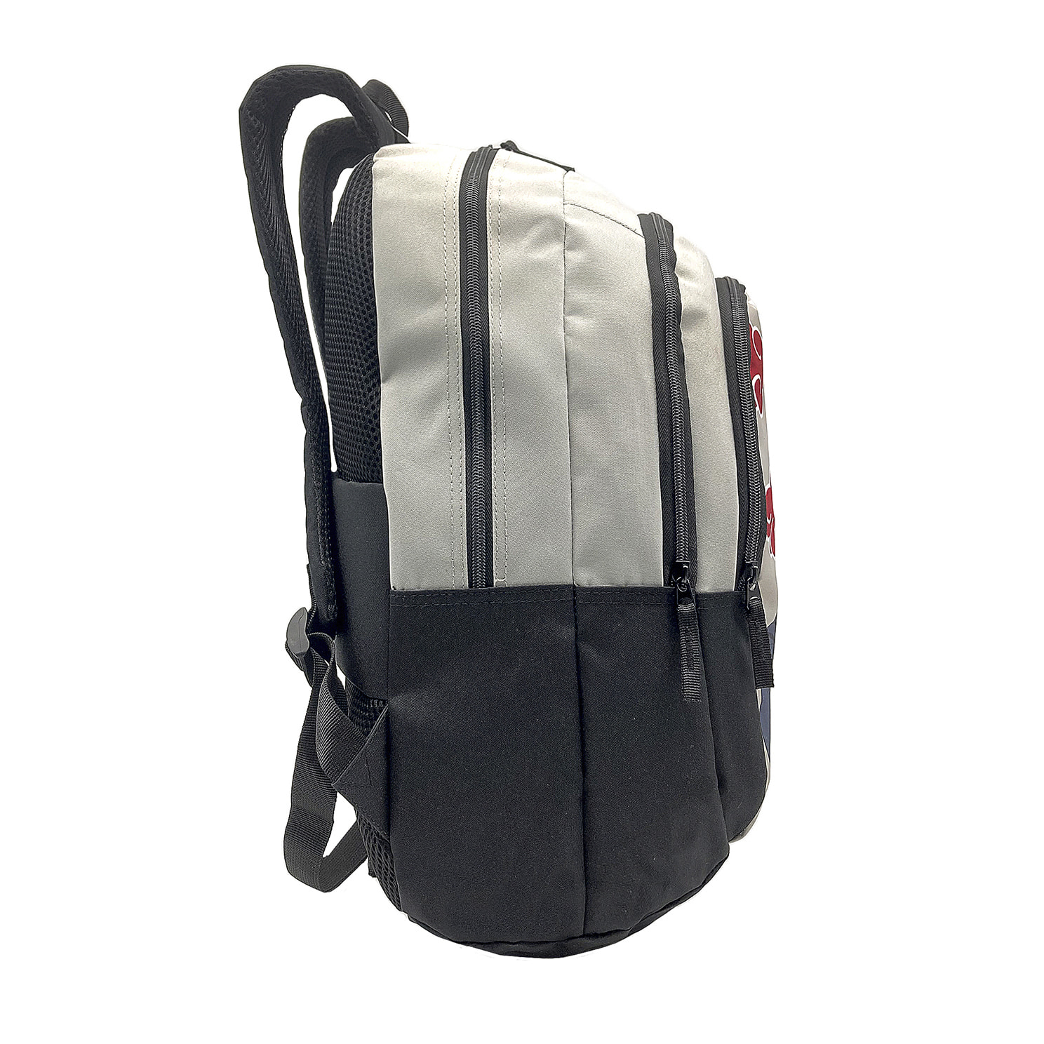 Naruto Itachi mochila primaria doble compartimento + carro  con protección lateral y stoper frontal, 4 ruedas multidireccionales.