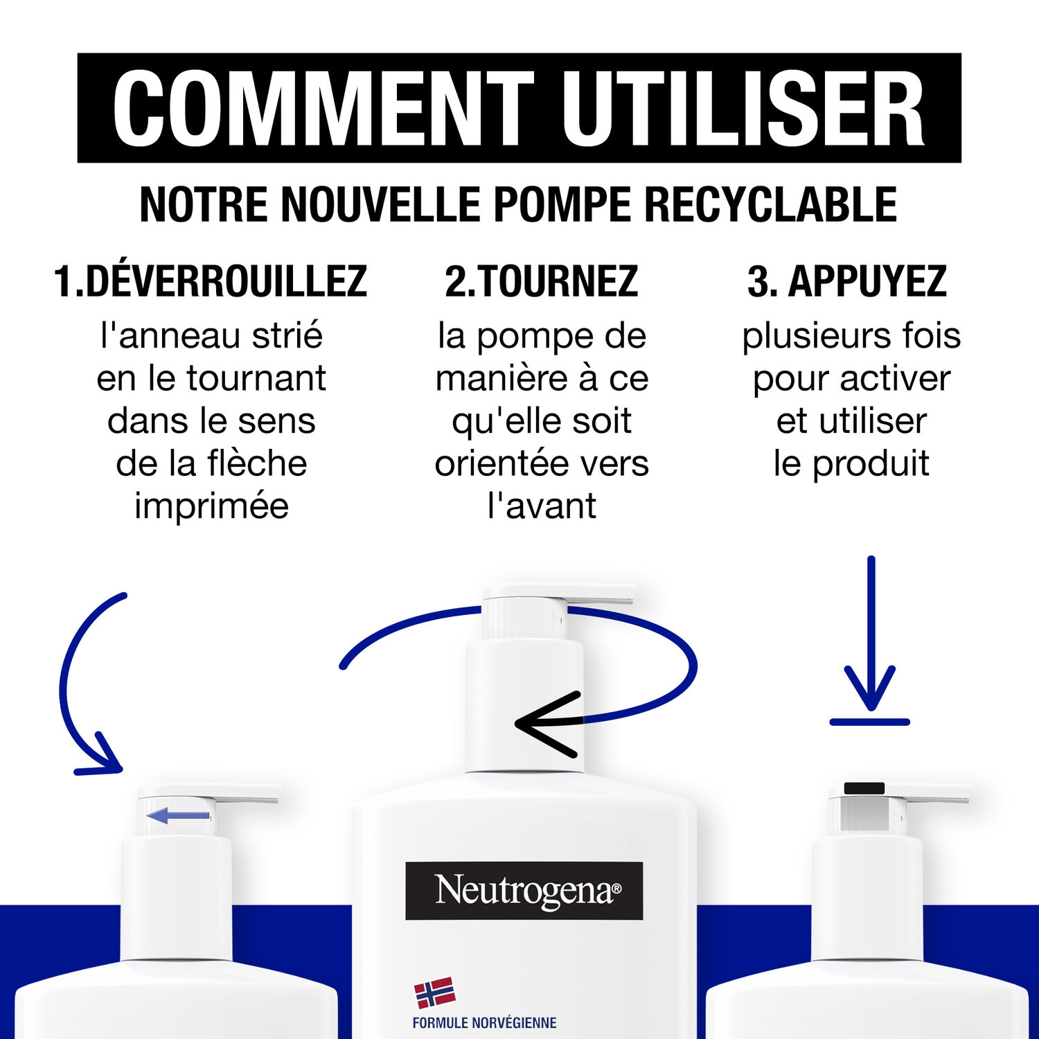 Hydratation Profonde 72h - NEUTROGENA® Lait Corps Hypoallergénique 400 ml