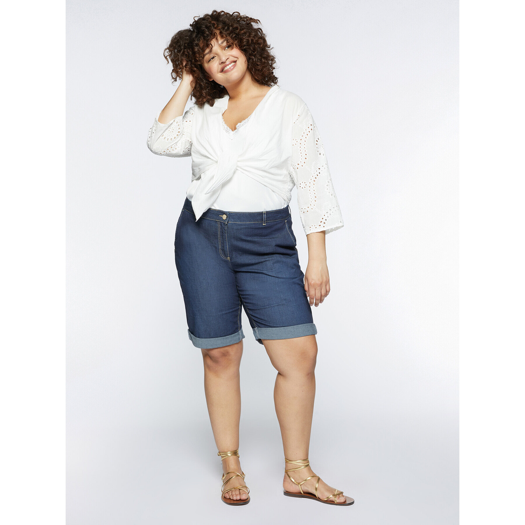 Fiorella Rubino - Pantaloni corti in denim - Blu
