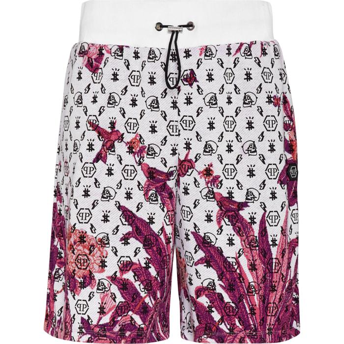 PHILIPP PLEIN Jogging Shorts Flowers