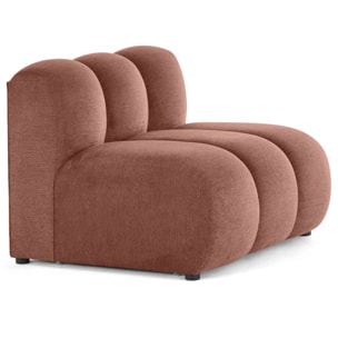 Debbie - module d'assise sans accoudoirs en tissu texturé - Rose