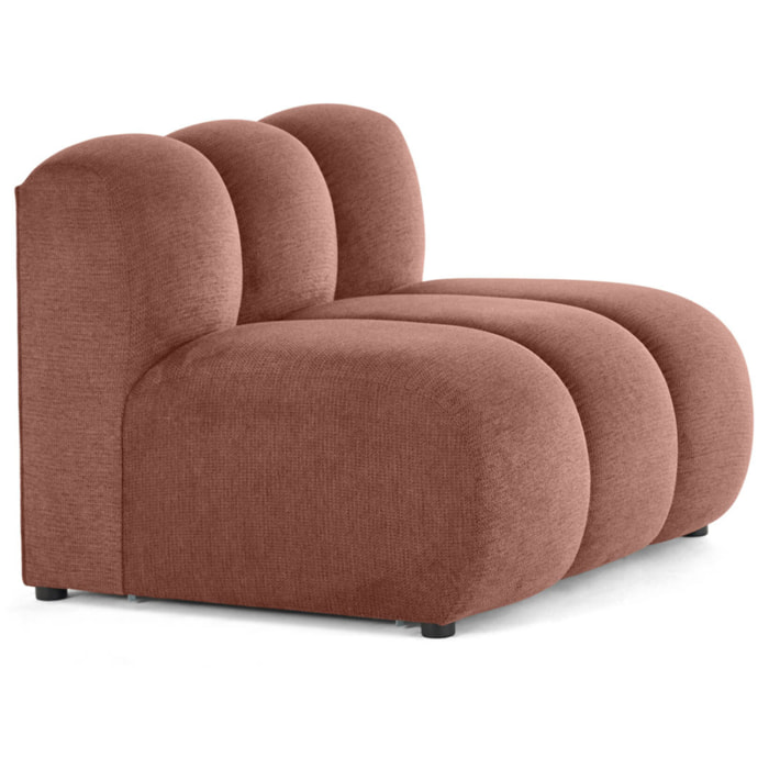 Debbie - module d'assise sans accoudoirs en tissu texturé - Rose