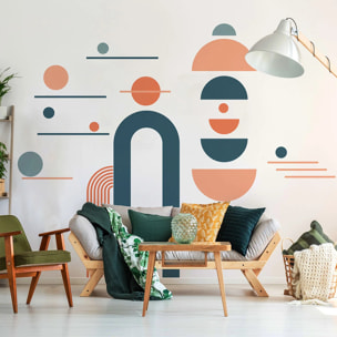 Papier peint - Ambiance Sticker - ARCHES ART MODERNE ET DEMI CERCLES - Intissé - 160x120cm