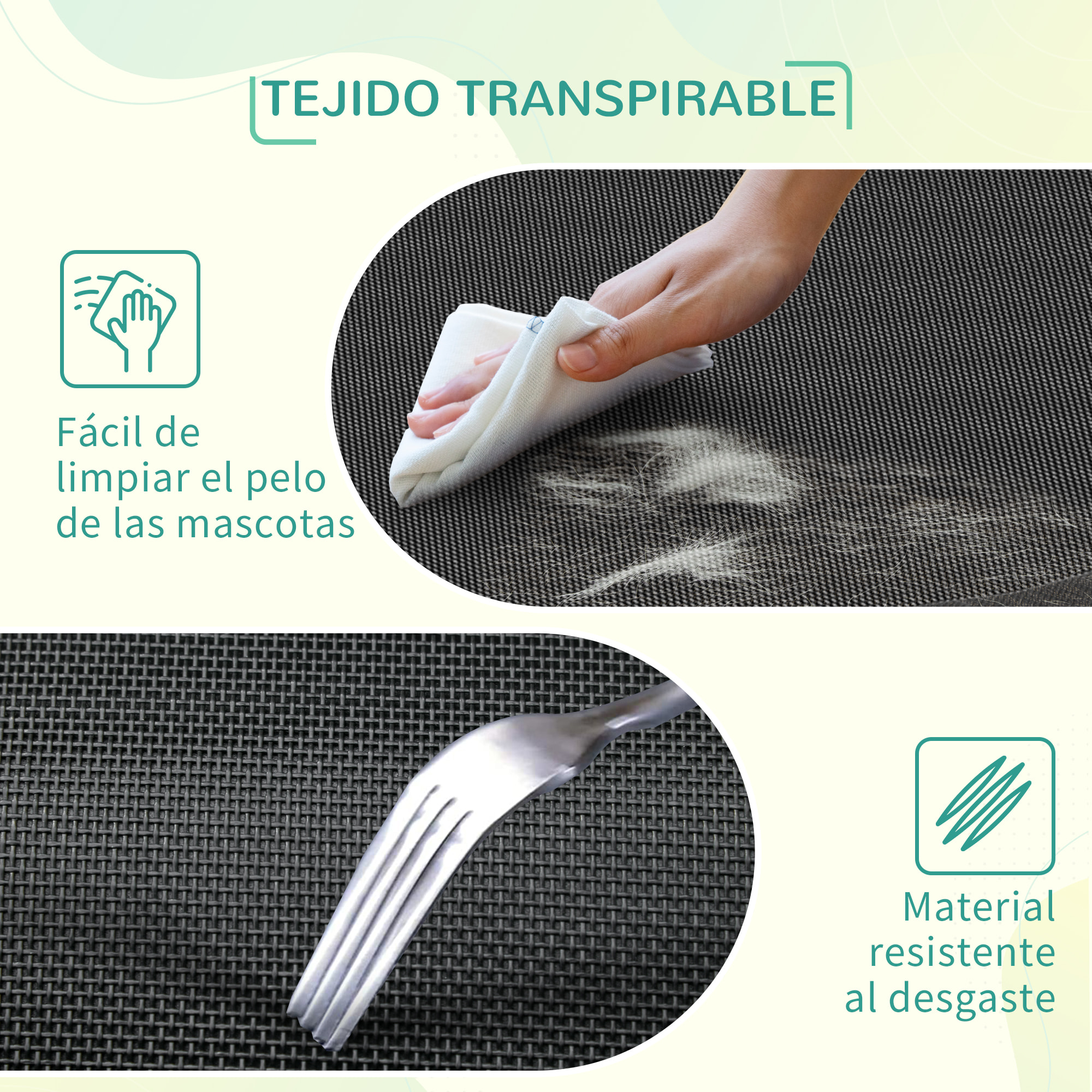 Cama Elevada para Perros Gatos Transpirable Cama para Mascotas 110x75x20 cm para Dormir Relajar con Marco de Acero para Interior Exterior Negro