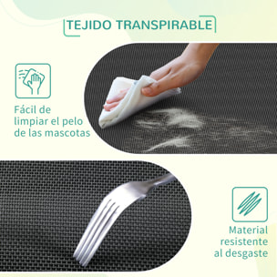 Cama Elevada para Perros Gatos Transpirable Cama para Mascotas 110x75x20 cm para Dormir Relajar con Marco de Acero para Interior Exterior Negro