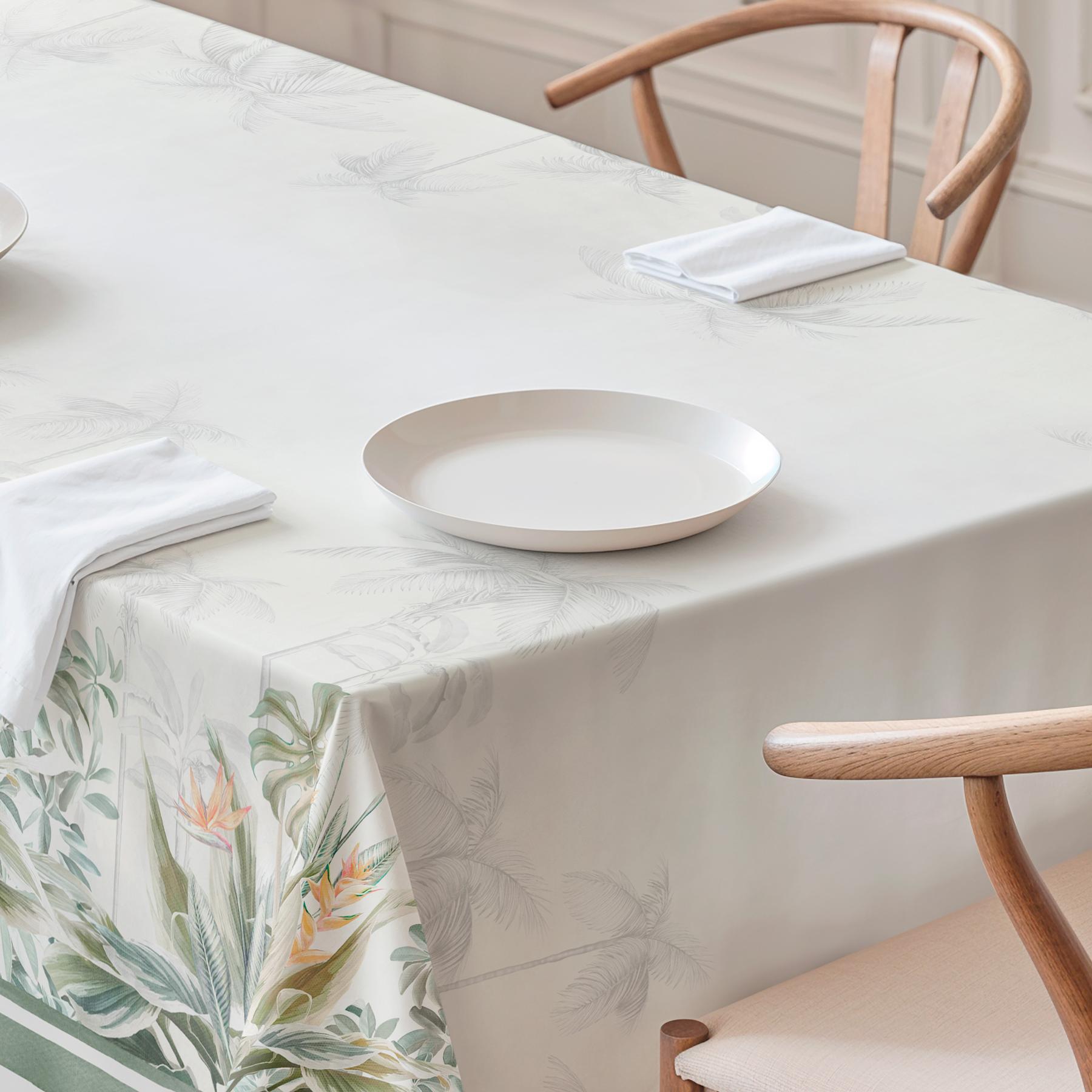 Nappe imprimée anti-tâches DAYANA VERT