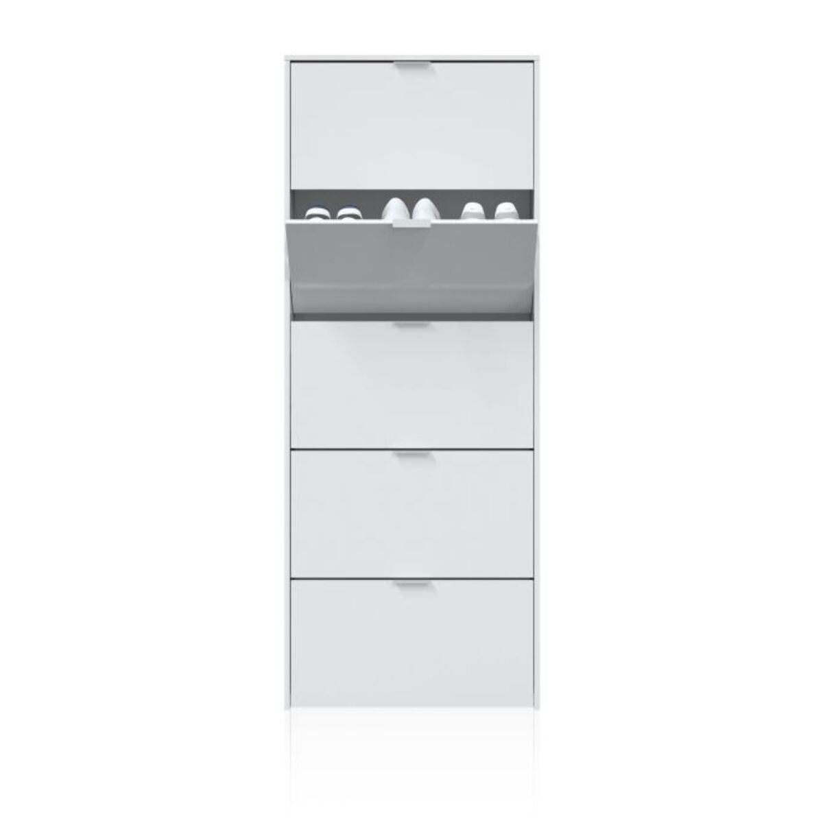 Zapatero Nia 5 Puertas Blanco Brillo