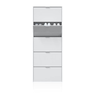 Zapatero Nia 5 Puertas Blanco Brillo