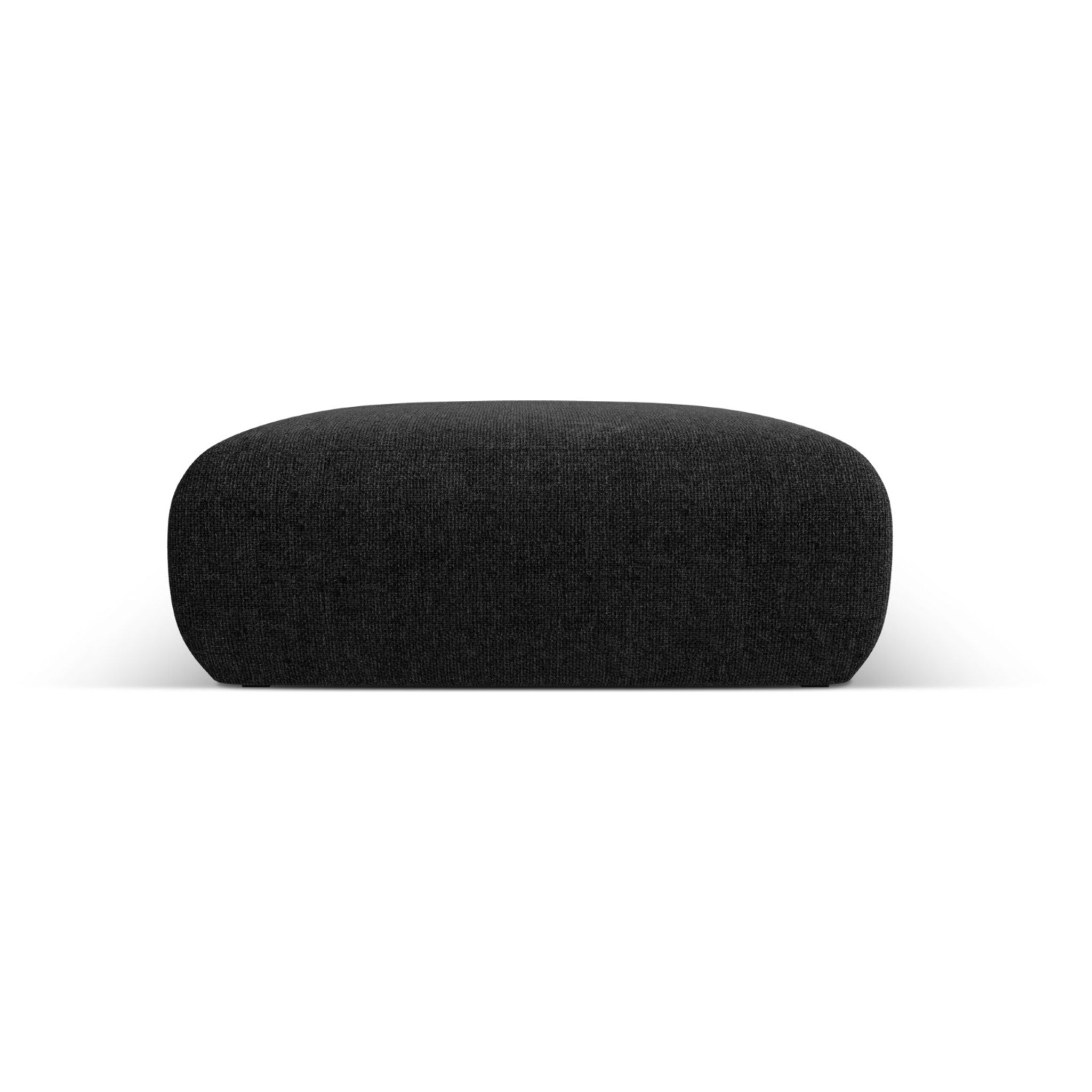 Pouf "Nolio" 2 places en chenille noir