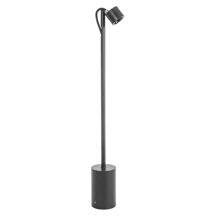 FORLIGHT Fint baliza negra con led blanco cálido 3000K
