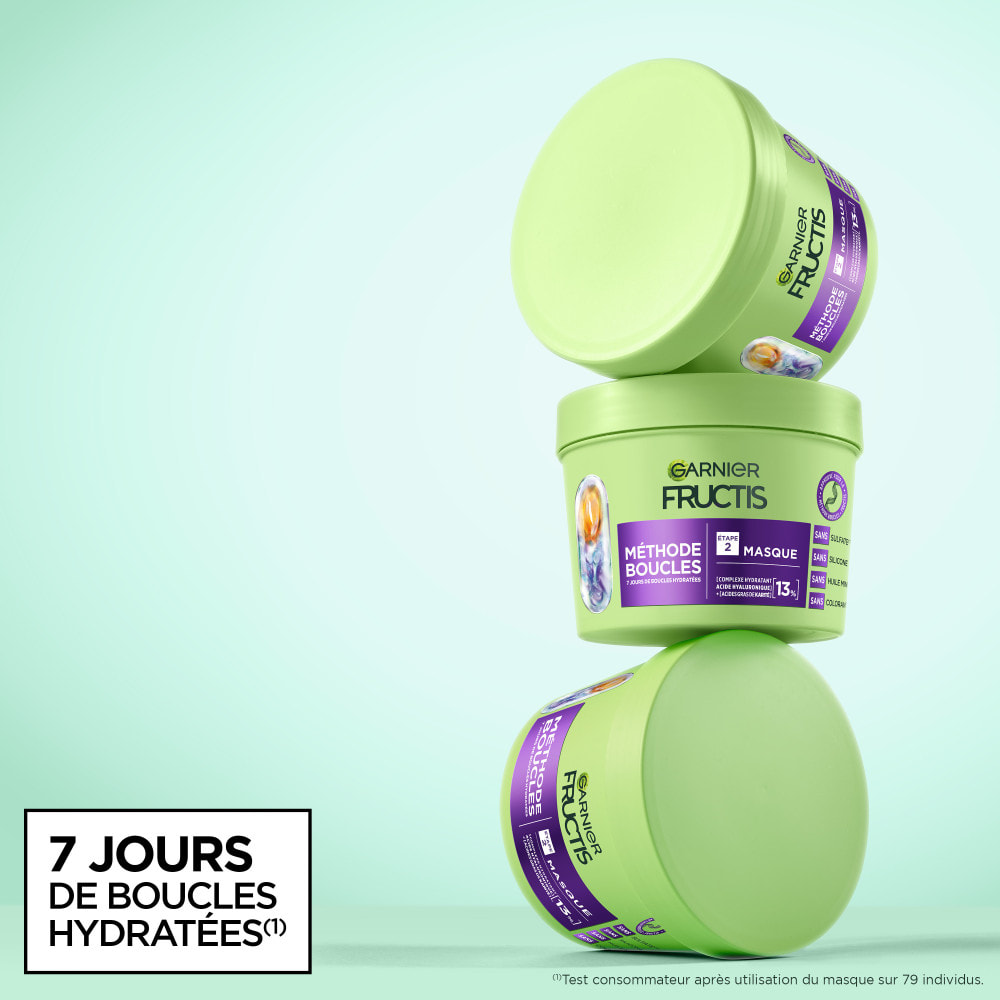 Garnier Fructis Méthode Boucles Routine Shampooing, Masque, Gelée Hydratante à l'Acide Hyaluronique