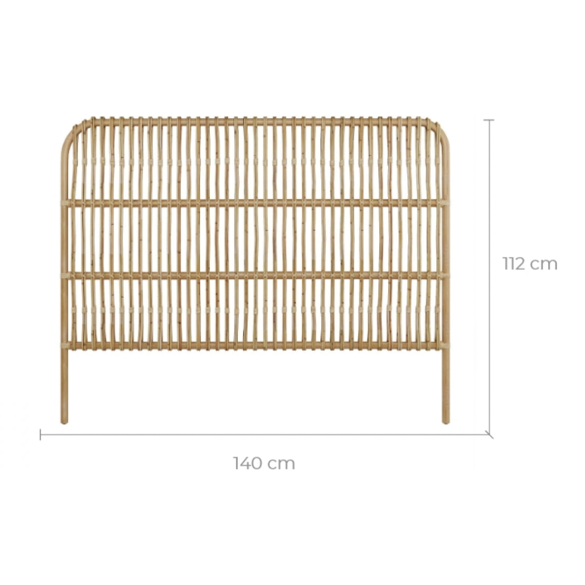 Tête de lit en rotin naturel 140 cm - Morphée