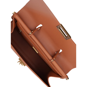 Borsa a mano da donna Made in Italy - Modello Zaffiro Lux - 100% pelle - 35.0 x 27.0 x 13.0 cm