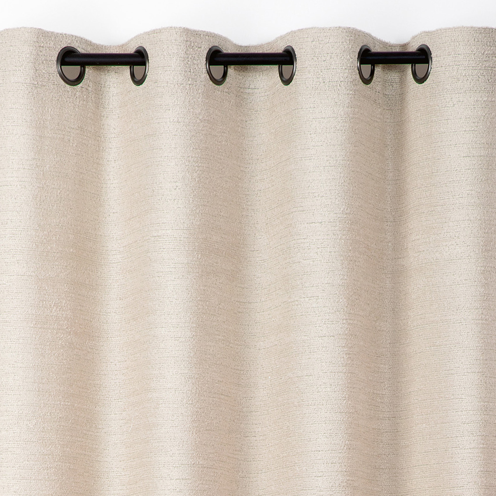 Voilage  - Effet velours chiné - Beige