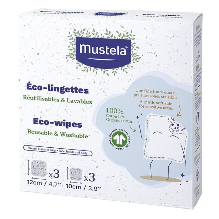 Bébé - Eco-Lingette Réutilisable et Lavable 6 Unités