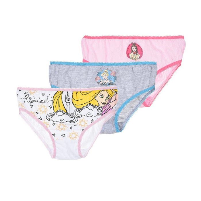 Set di 3 mutandine slip Principesse 4/5 Anni Lei Disney Multicolor