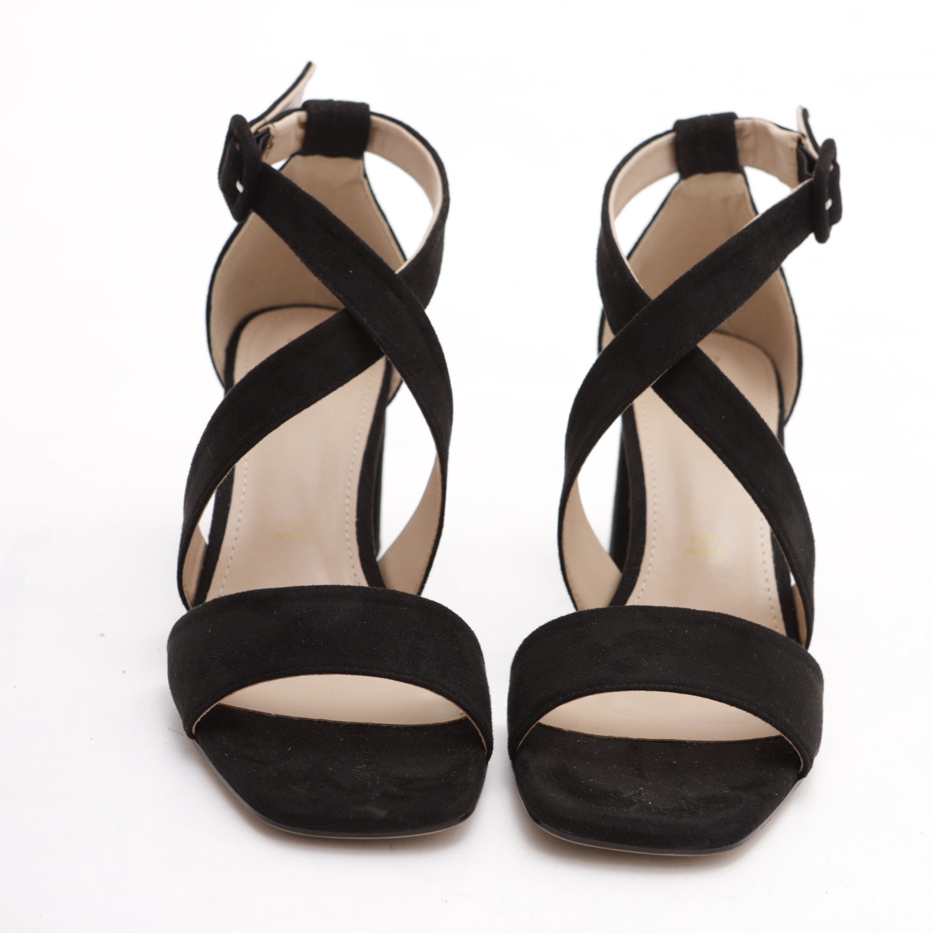 SANDALO FASCIA INCROCIO CHOCOLA' NERO