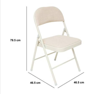 Chaise Flexy Plus en tissu chiné beige
