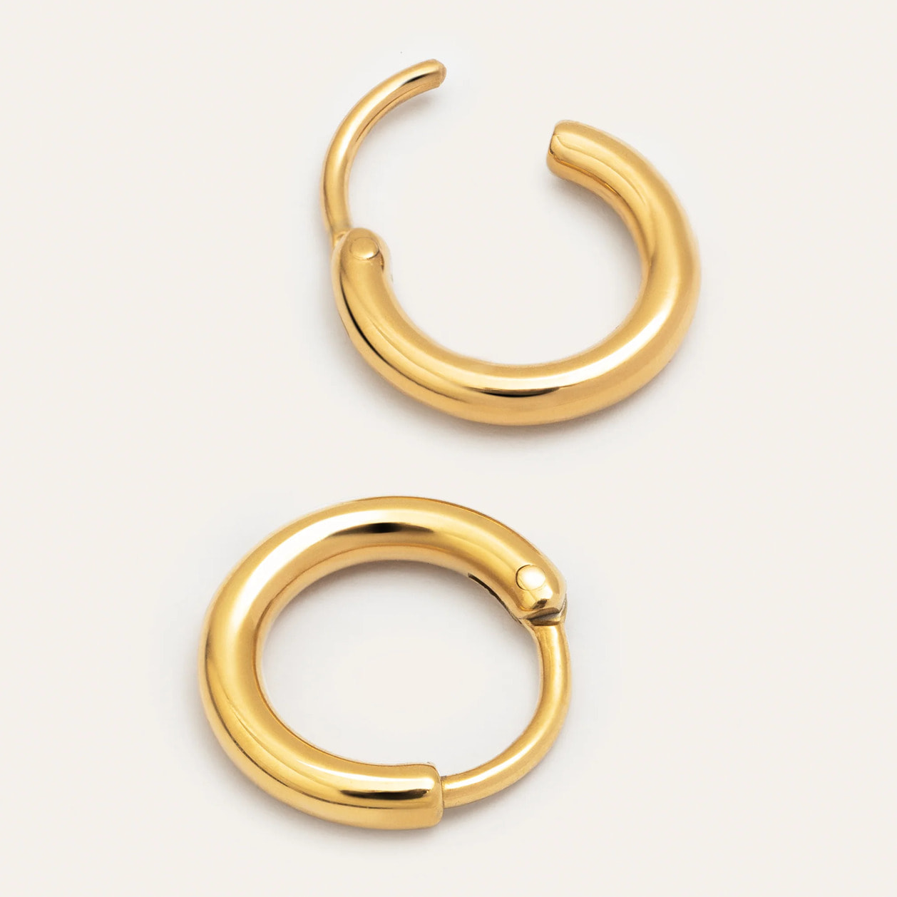 Pendientes Aro Maria XS Acero Baño Oro