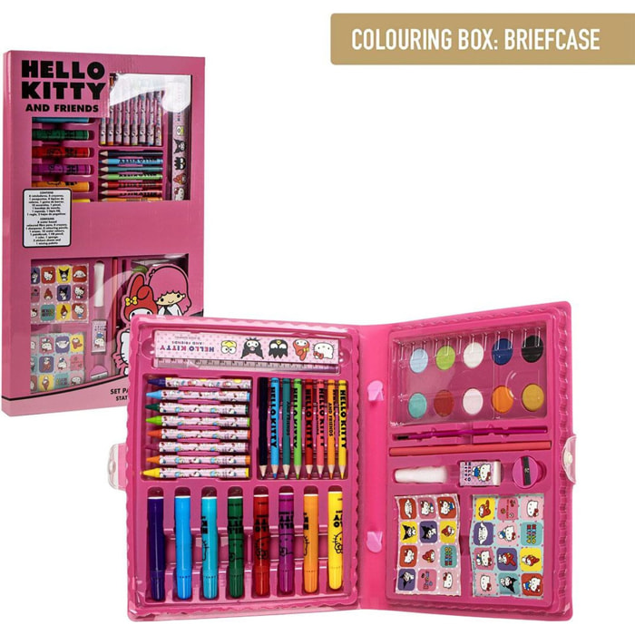 Set Papelería Coloreable Caja Hello Kitty