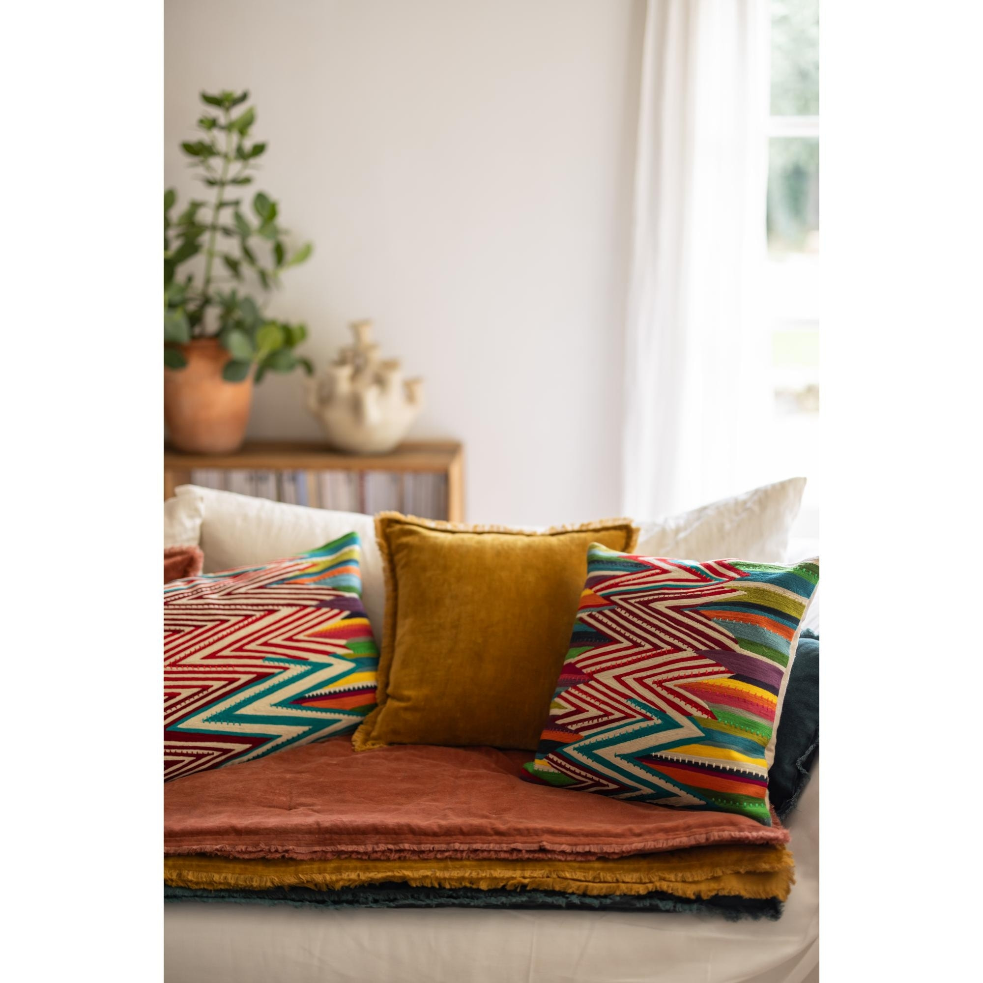 Coussin uni Fara