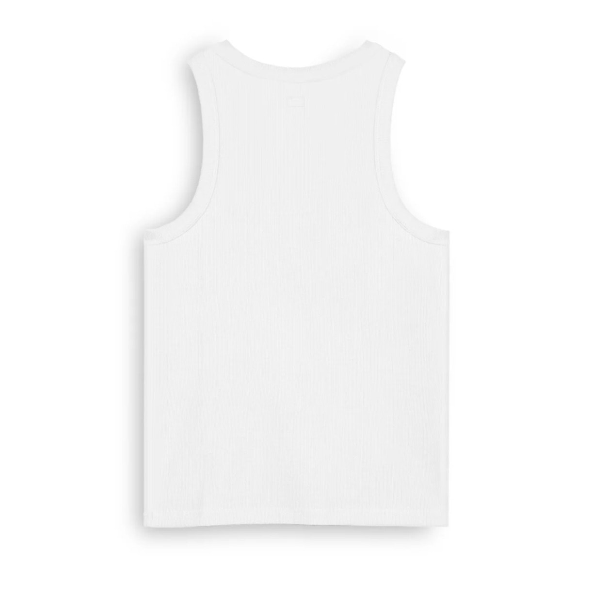 Camiseta Mujer sin Mangas Rib Tank Top Blanco