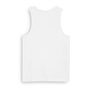 Camiseta Mujer sin Mangas Rib Tank Top Blanco