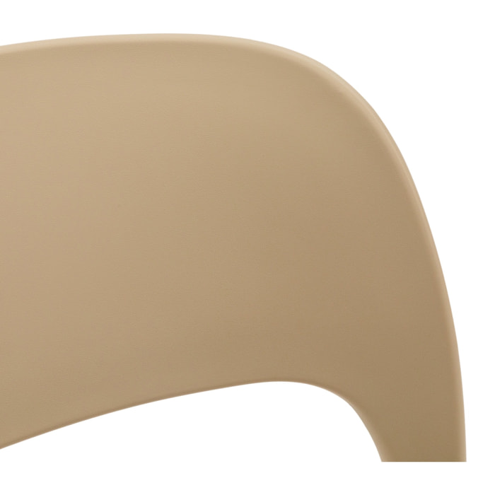 Set di 4 sedie SOUTH BEACH in polipropilene beige