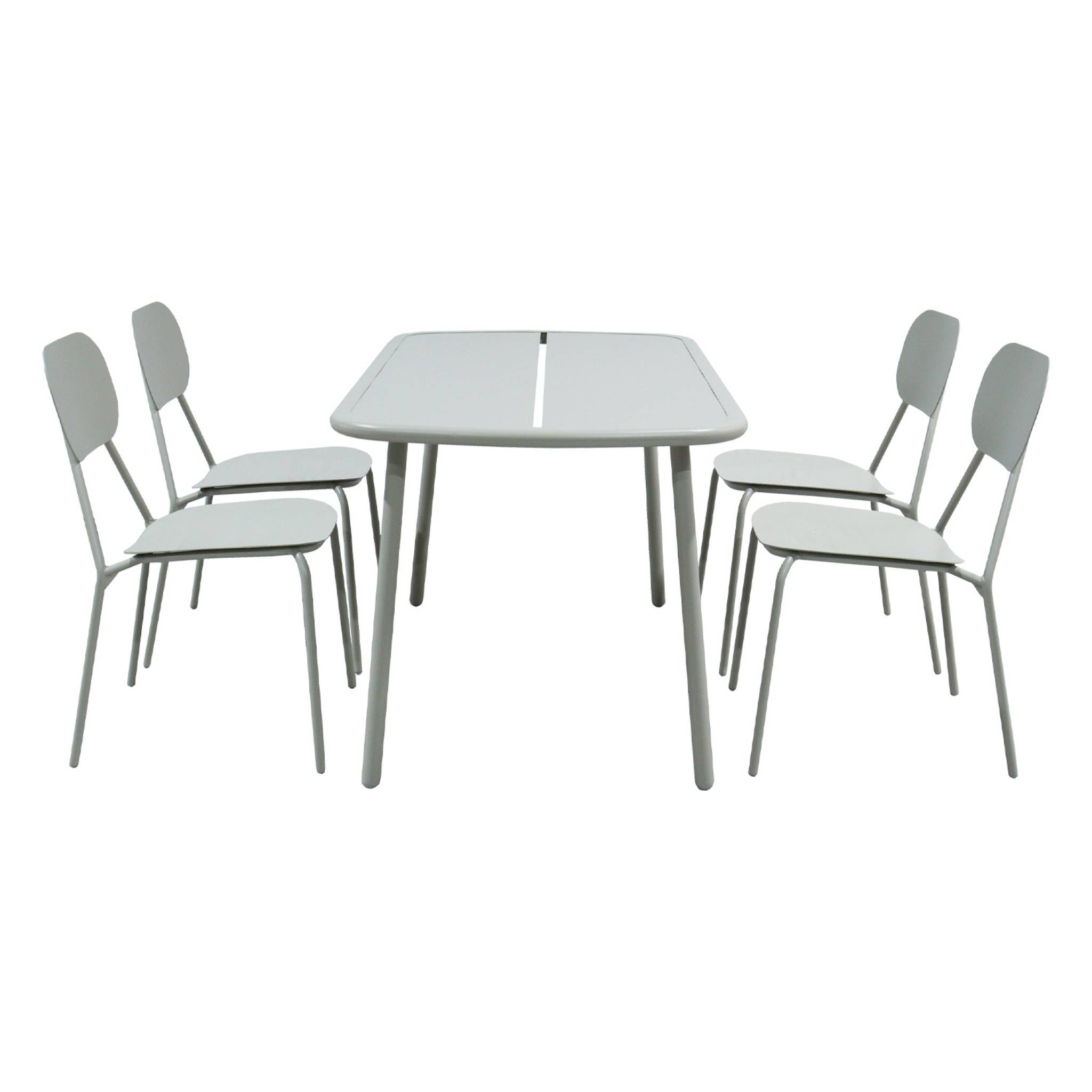 Table de jardin aluminium + 4 assises AVELIA