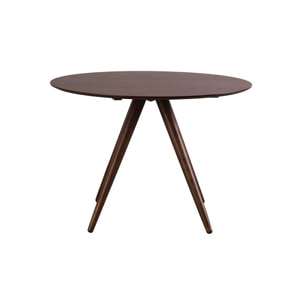 Table à manger ronde design noyer D106 cm WALFORD