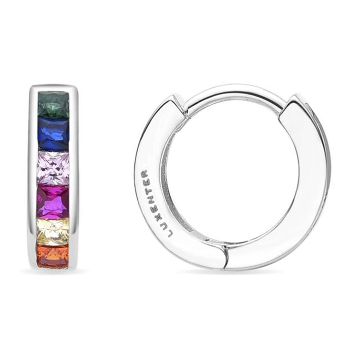 Pendientes Lux by Lux acabados en rodio