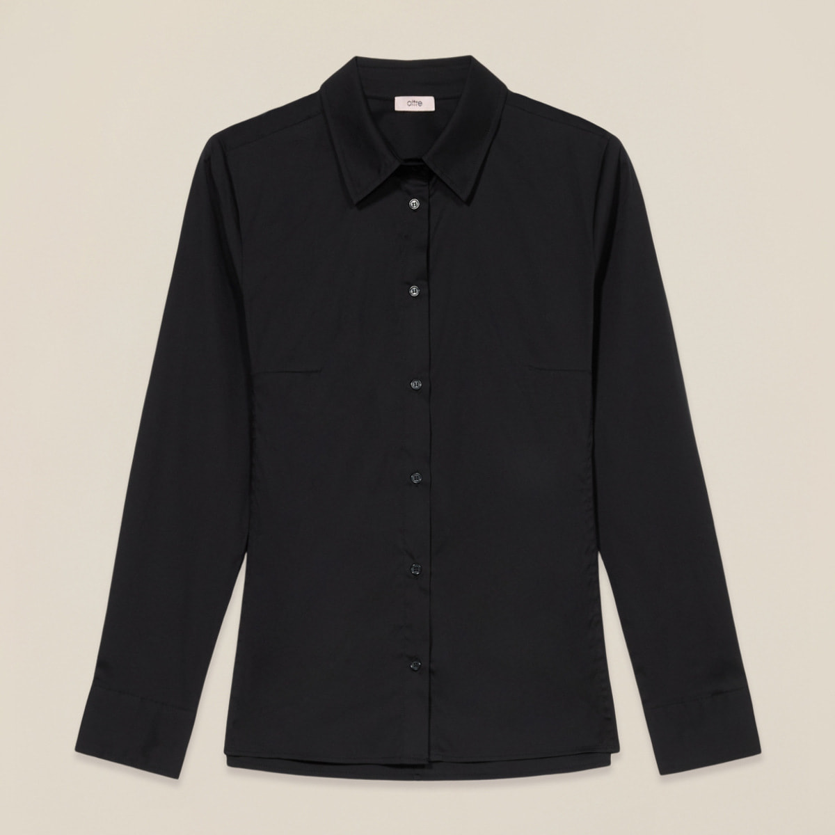 Oltre - Camisa básica de popelina - Negro