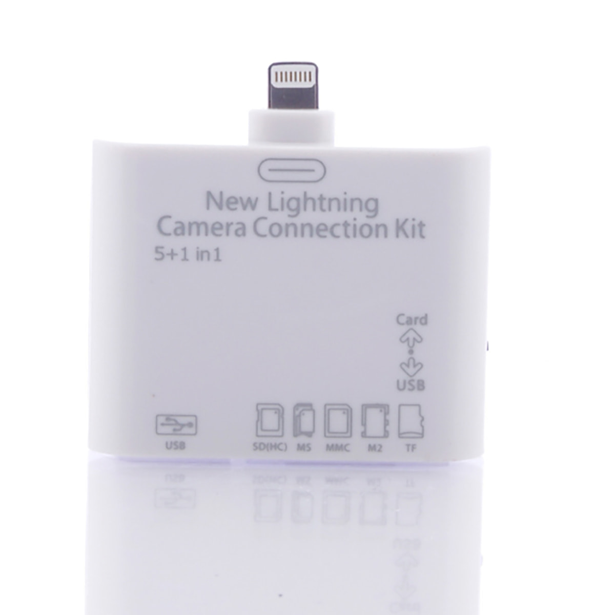 DAM Adattatore 5 In 1 iPad Air 1/2-Mini 1/2/3-Ipad 4 5x4 Cm. Colore bianco