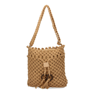 Bolso de hombro para mujer, diseño moderno con un compartimento principal de cremallera