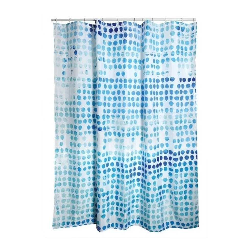 Rideau de douche Polyester WATERCOLOR 180x200cm Bleu & Blanc - MSV