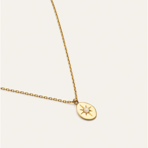 Collana Medallion Polaris Placcato Oro
